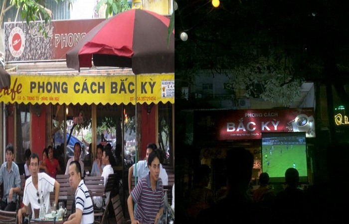 Quán cafe xem bóng đá bình dân Hà Nội 